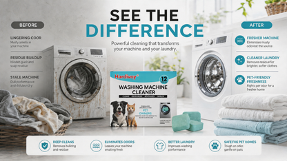 🔥Enjoy 49% OFF today--Washing Machine Cleaner Tablets – Deep Clean Washer Odors, Residue & Pet Hair Buildup