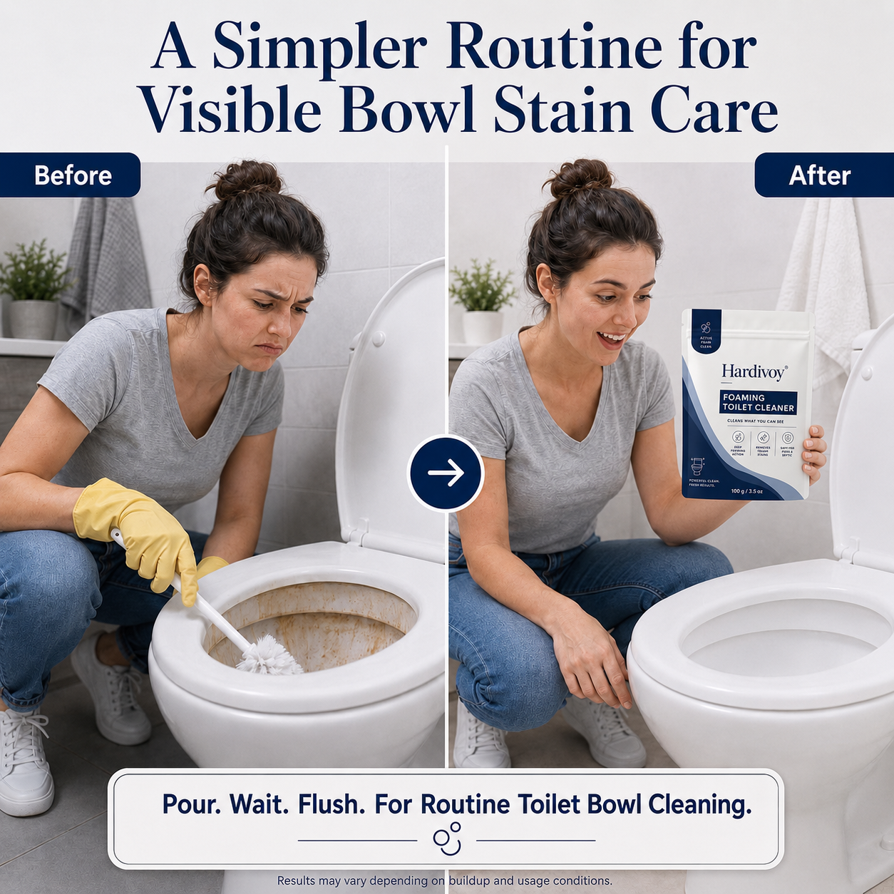 Hardivoy® Oxygen Foaming Toilet Cleaner Powder