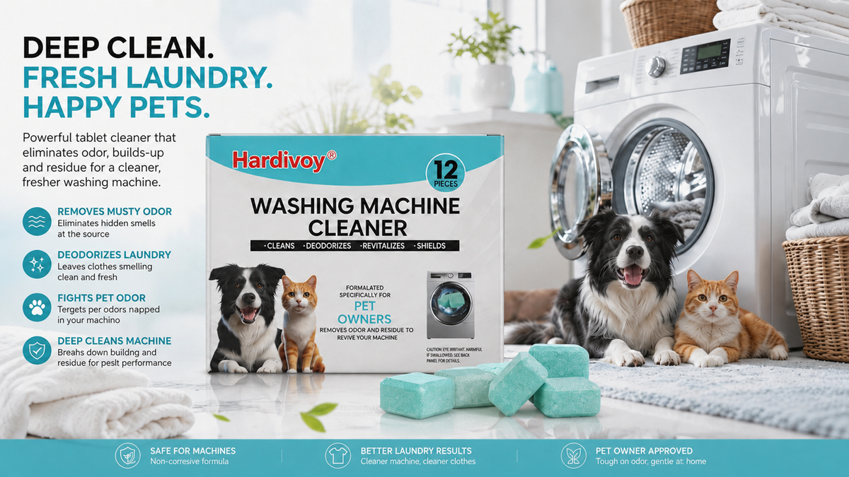 🔥Enjoy 49% OFF today--Washing Machine Cleaner Tablets – Deep Clean Washer Odors, Residue & Pet Hair Buildup