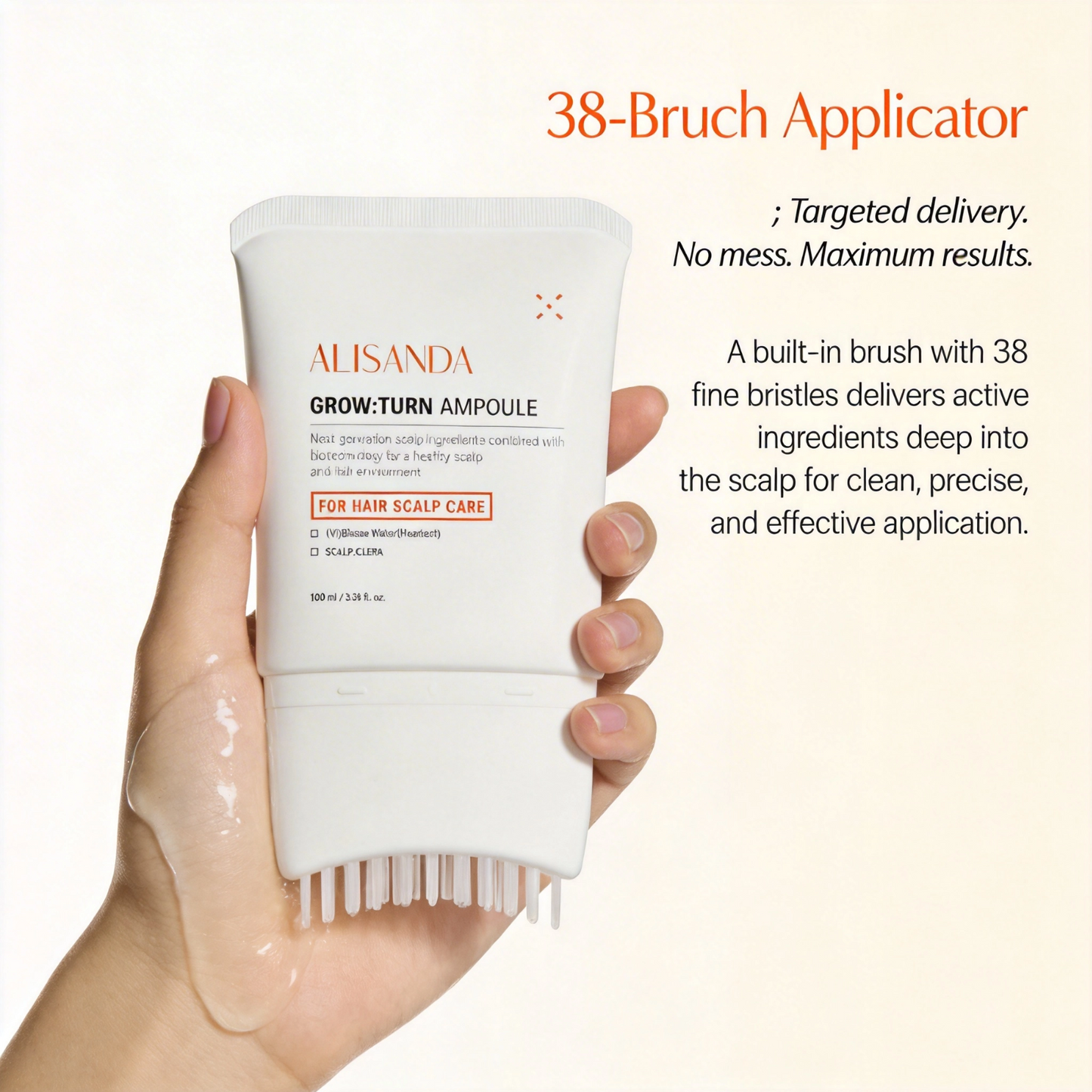 Hair Growth Serum with Built in Brush for Hair Growth & Thickening