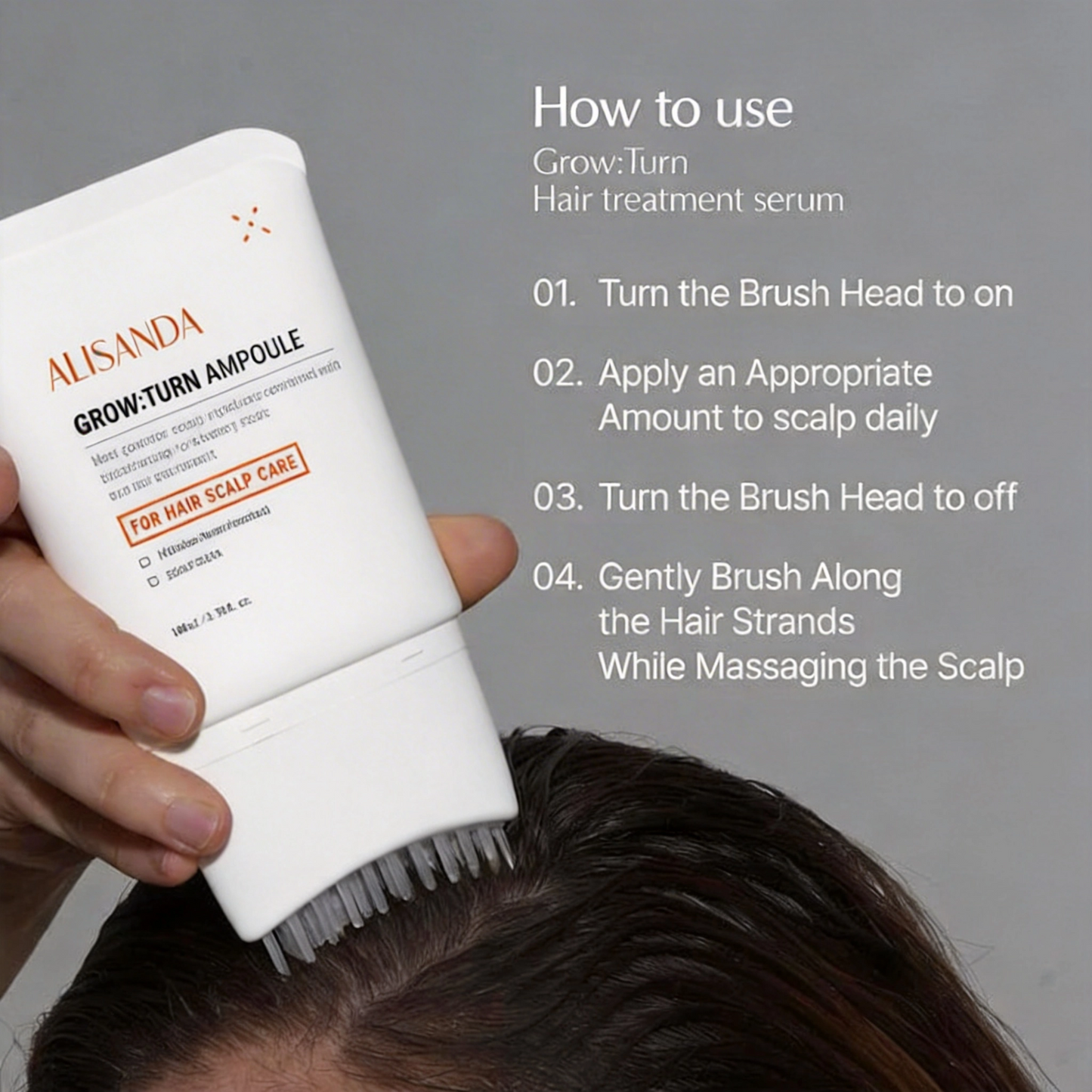 Hair Growth Serum with Built in Brush for Hair Growth & Thickening