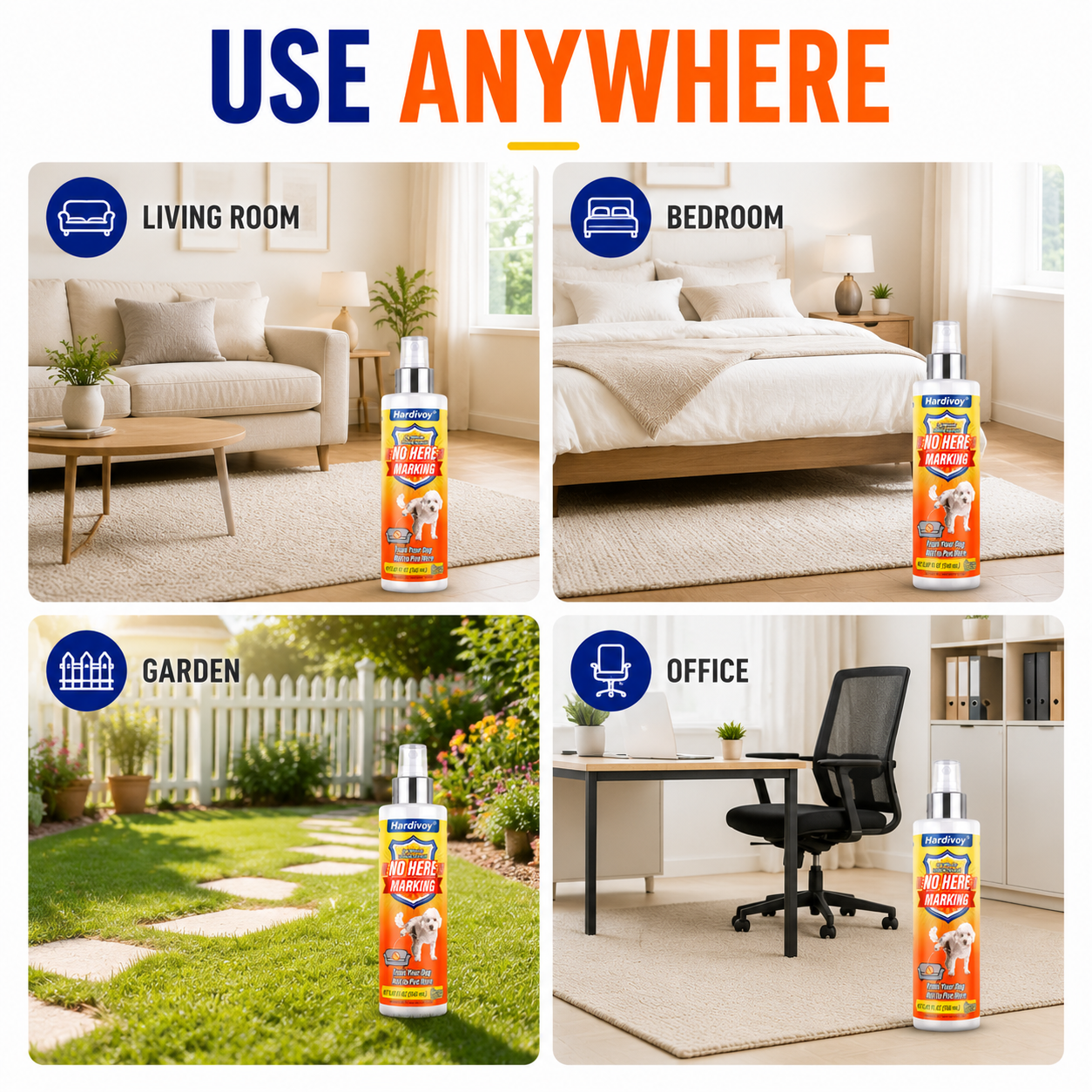 Hardivoy® Dog Training Spray – Stop Peeing, Marking & Chewing Indoors and Outdoors