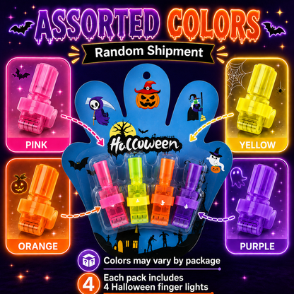 Magic Halloween Finger Projector Rings – LED Light-Up Spooky Toys