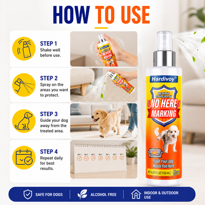 Hardivoy® Dog Training Spray – Stop Peeing, Marking & Chewing Indoors and Outdoors
