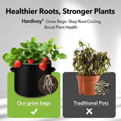 🌱 5-Pack 5 Gallon Grow Bags – Heavy Duty Aeration Fabric Pots with Handles for Vegetables, Flowers & Fruits 🪴