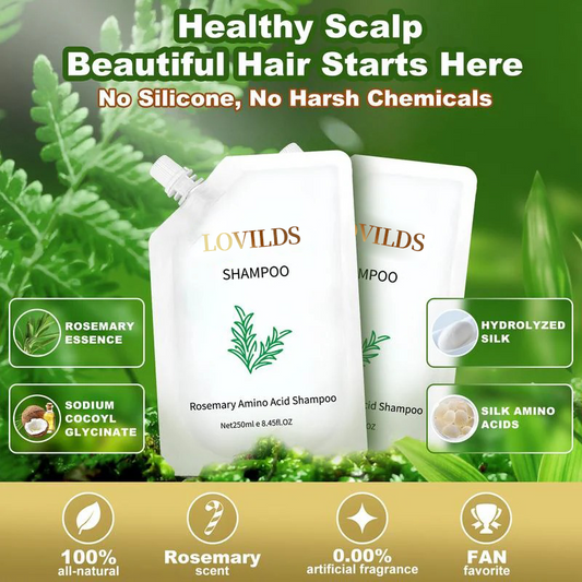 🔥LAST DAY 50% OFF🌿 LOVILDS Rosemary Anti-Hair Fall Shampoo —— Say Goodbye to Hair Loss, Embrace Thick, Healthy Locks!